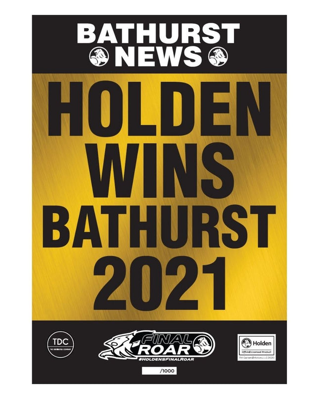 Bathurst Wins Poster (Limited Edition Gold - Large)