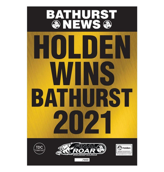 Bathurst Wins Poster (Limited Edition Gold - Large)