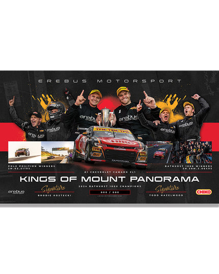 Erebus Motorsport - Kings of Mount Panorama - 2024 Bathurst 1000 Champions Signed Limited Edition Print