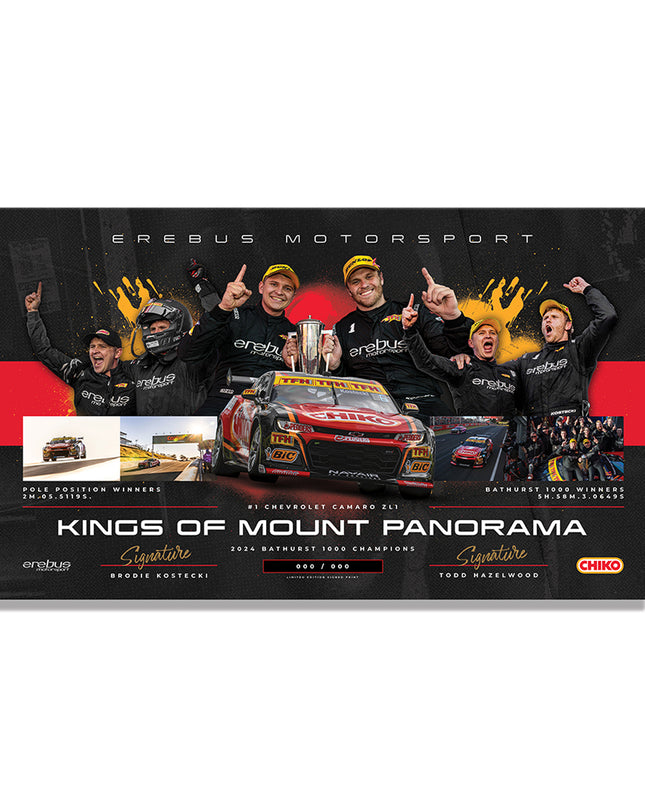 Erebus Motorsport - Kings of Mount Panorama - 2024 Bathurst 1000 Champions Signed Limited Edition Print