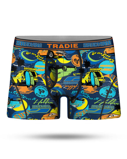 Tradie Mens Bamboo No Chafe Mid Leg Trunk