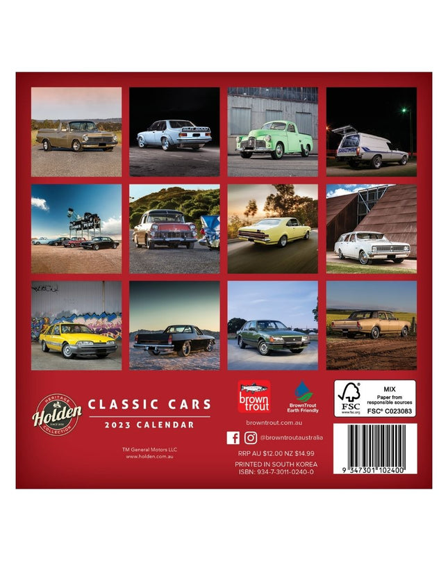 Classic Holden Cars 2023 Mini Wall Calendar
